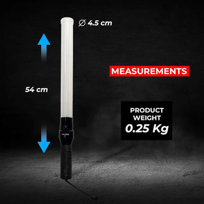 LED Traffic Safety Wand Baton Red Green Battery Powered
