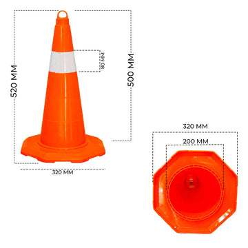 Evelux Unbreakable Traffic Cone 50CM