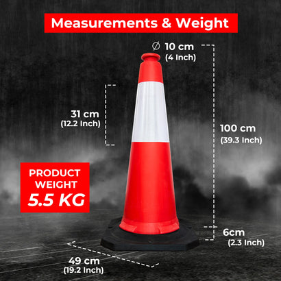 100CM Traffic Cone - Red