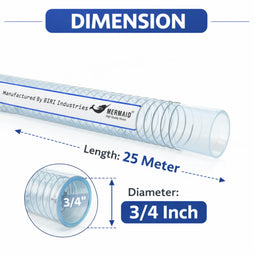 Mermaid Suction Steel Wire Hose 3/4 Inch 25Meter PVC Hose