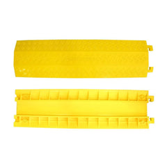 Plastic Cable Protector 1M Drop Over Floor Cable Cover Yellow