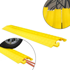 Plastic Cable Protector 1M Drop Over Floor Cable Cover Yellow