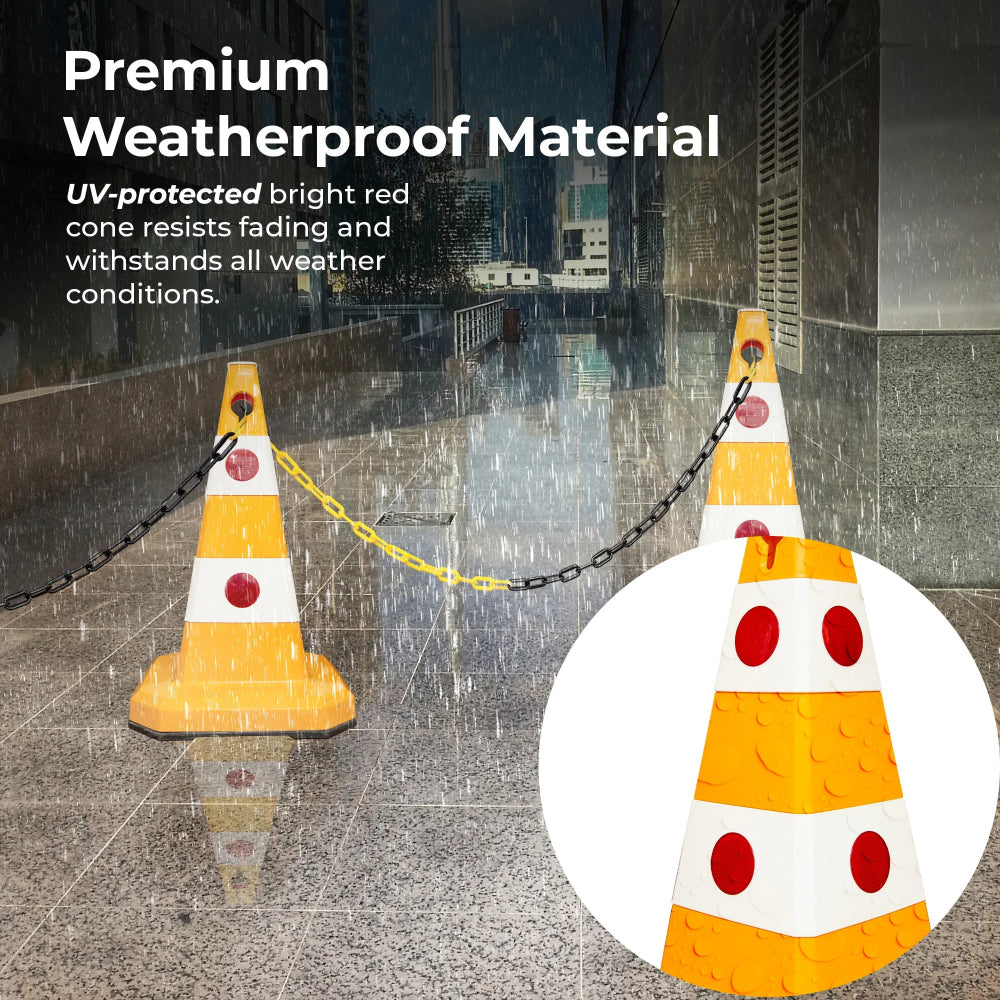 Evelux 62CM Traffic Cone - Yellow