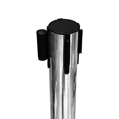 Queue Barrier SS with Metal Base U Shape with 2M Red Belt