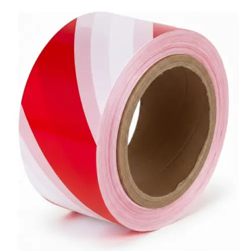 Red White Barrier Tape 100M Non Adhesive Warning Tape