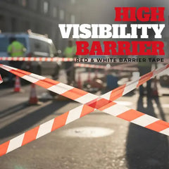 Red White Barrier Tape 100M Non Adhesive Warning Tape