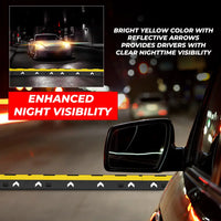 Car driving on a road with reflective arrows Cable Protector