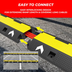 PVC Cable Protector 1 Channel with Reflective Flip Lid