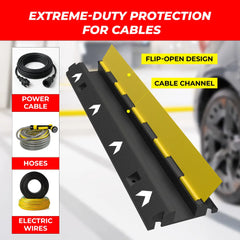 PVC Cable Protector 1 Channel with Reflective Flip Lid