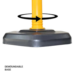 100CM yellow traffic delineator post with PVC weighted base for road safety