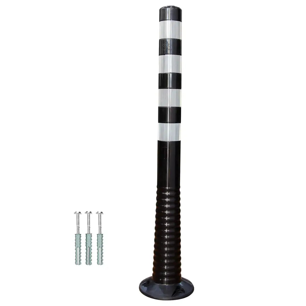 Reflective Flexible PU Delineator Post Black - 100CM