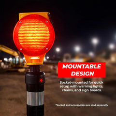 Reflective Flexible PU Delineator Post Black - 100CM