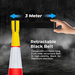 3 Meter Traffic Cone Topper - Yellow/Black