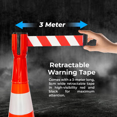 3 Meter Traffic Cone Topper - Red/White