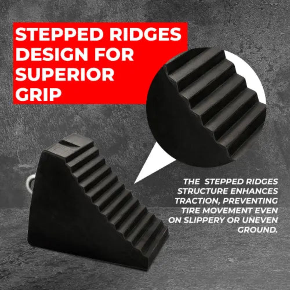 Rubber Wheel Chocks Black for vehicle