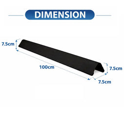 Rubber Corner Guard Black 1M Wall Edge Protection Strip