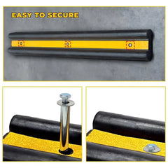 Rubber Wall Guard Black Yellow Reflective – 100CM
