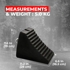 Rubber Wheel Chock 5KG Black Heavy Duty