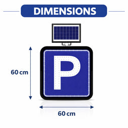 Solar LED Parking Area Sign 60CM Traffic Parking Warning