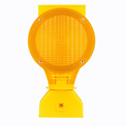 Solar Powered LED Warning Light – Yellow Traffic Barrier Light