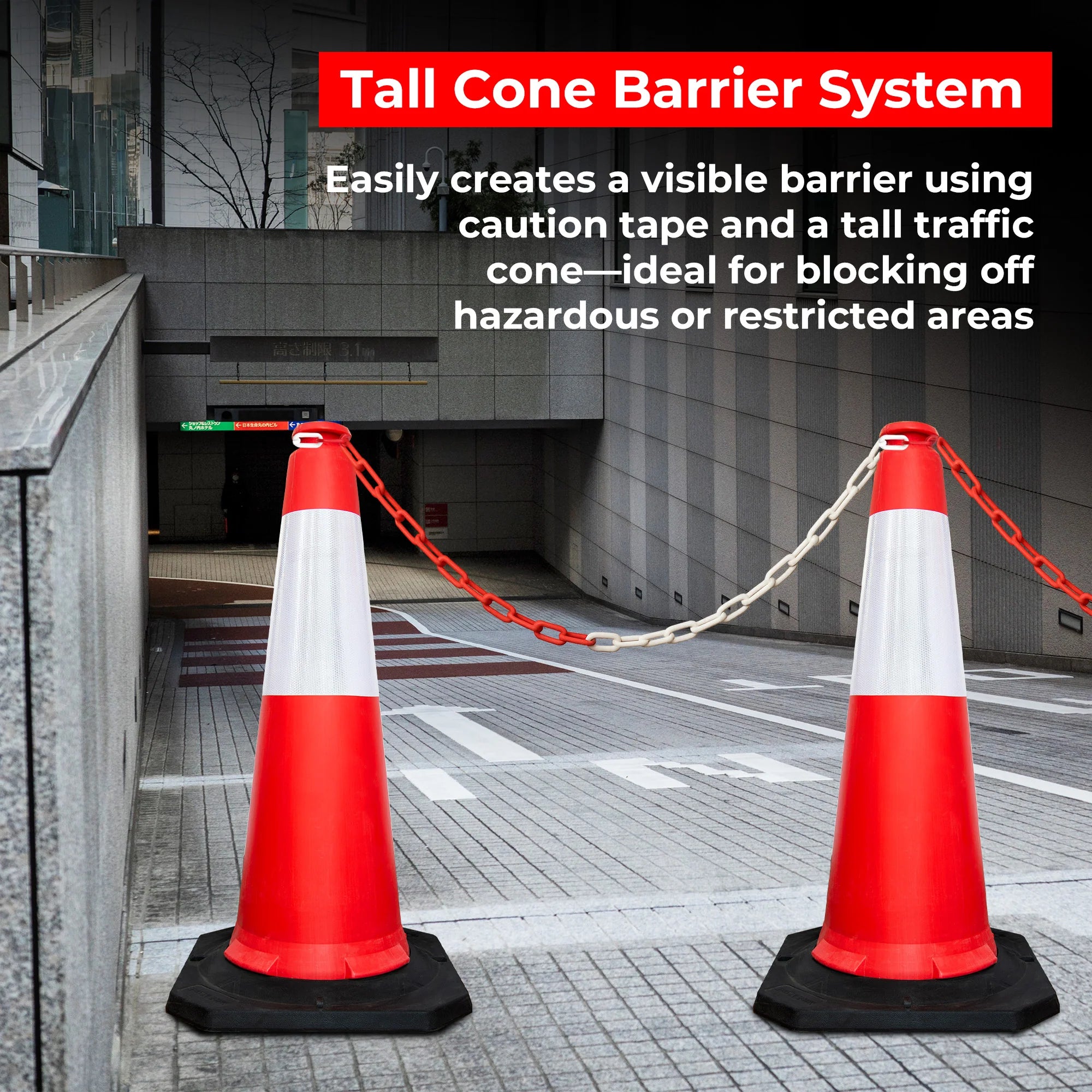 100CM Traffic Cone - Red