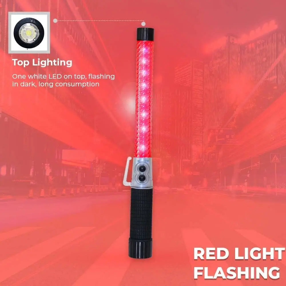 Red  Traffic light Baton light flashing baton with top lighting feature