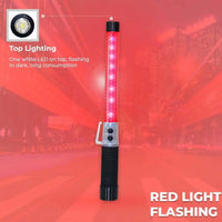 Red  Traffic light Baton light flashing baton with top lighting feature
