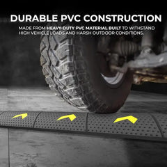 Traffic Speed Ramp 1M PVC with 2 Channel Cable Protector