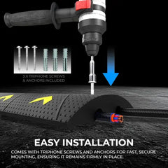 Traffic Speed Ramp 1M PVC with 2 Channel Cable Protector