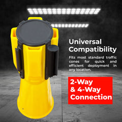 3 Meter Traffic Cone Topper - Yellow/Black