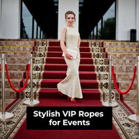 Red velvet crowd control rope 1.5 meters for stanchions at events theaters or exhibitions