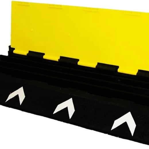Berry 4 channel cable protector ramp, 900mm, pedestrian cable cover for safe walkway and floor cable management