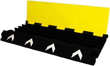 Berry 4 channel cable protector ramp, 900mm, pedestrian cable cover for safe walkway and floor cable management