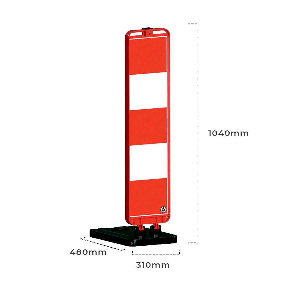 Berry 40 inch red foldable panel delineator for traffic control and safety zones