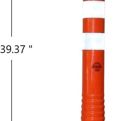 Berry orange flexible road delineator post for traffic control and parking areas