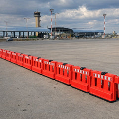 Berry traffic safety barrier 100CM red with reflective panel