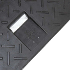 Durable 50CM black PVC speed ramp with reflective surface for road safety