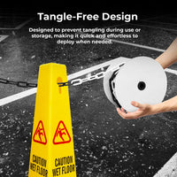 Plastic warning chain 8mm 25m in black and white for safety zones