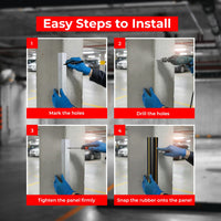 installation guide Black rubber corner guard
