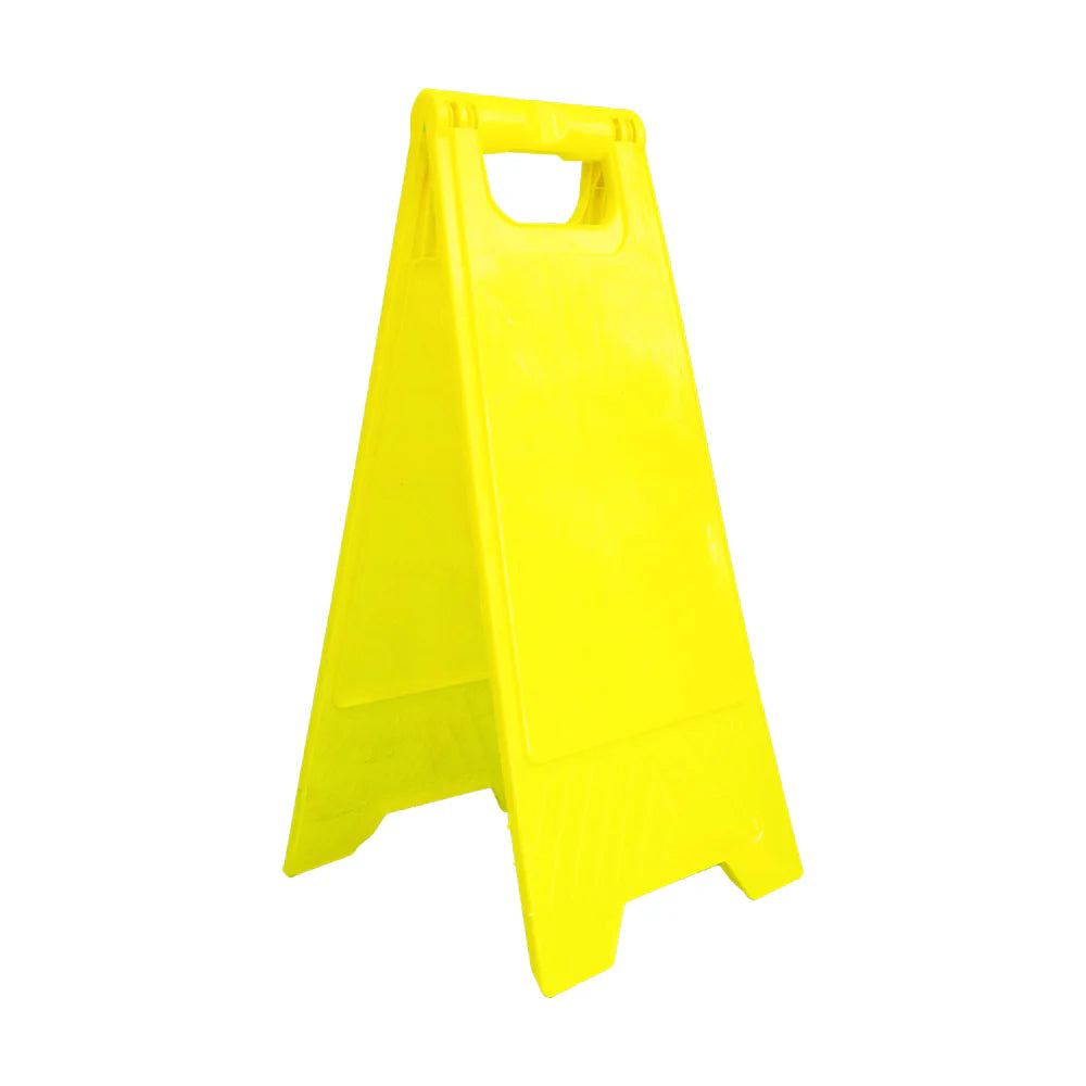 Blank foldable yellow floor standing safety sign 62cm
