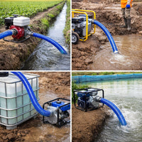 Blue PVC suction hose 3 inch 30M by Berry for drainage and pumping applications