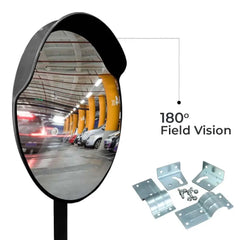60CM Convex Safety Mirror - Black