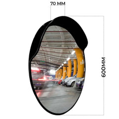60CM Convex Safety Mirror - Black