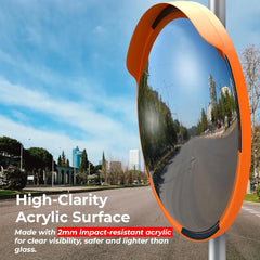 80CM Convex Safety Mirror – Wide Angle Traffic & Parking Mirror