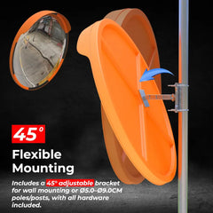 80CM Convex Safety Mirror – Wide Angle Traffic & Parking Mirror