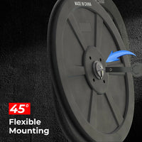 Wheel with 45-degree flexible mounting feature 