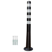 Flexible PU delineator post 100CM black with reflective bands for road safety