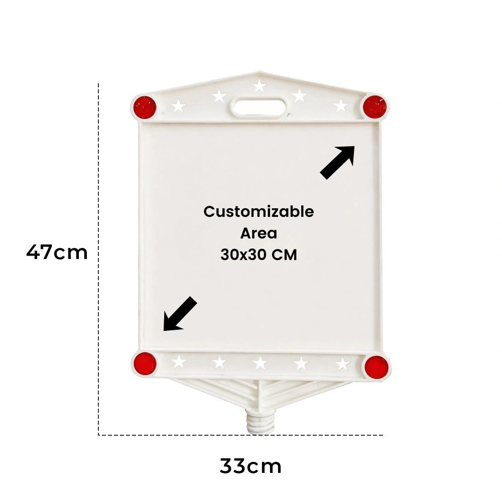 Berry 30x30cm empty reflective sign plate for road and construction safety