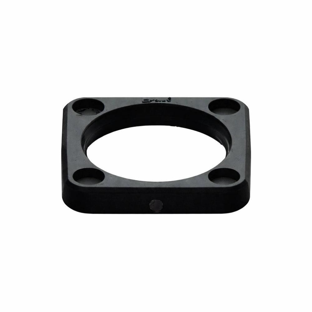 Black square cone base with circular base