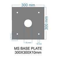 Galvanized iron sign holder pole 2.4M for traffic and safety signs